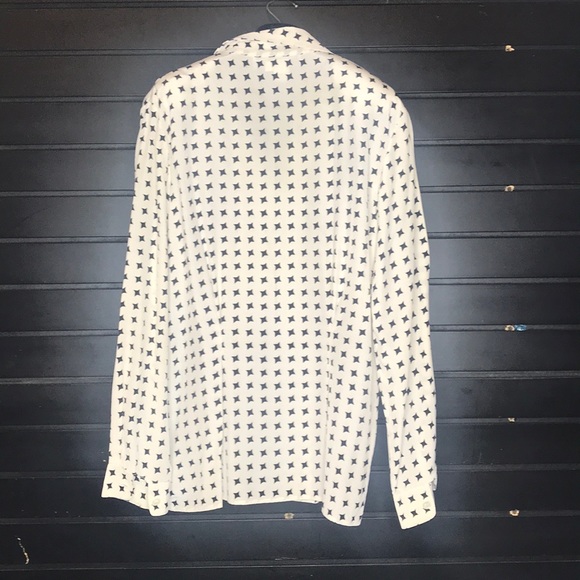 Alfred Sung Silk Button Up - Picture 4 of 4